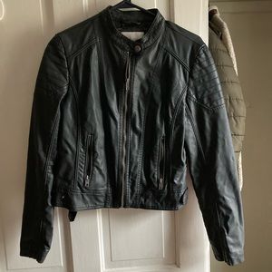 Faux Leather Jacket Black